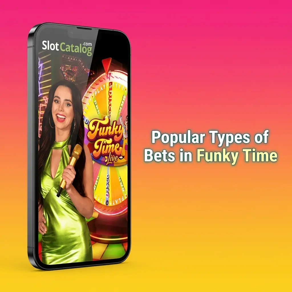 Funky Time bet types wheel segments and bonus positions