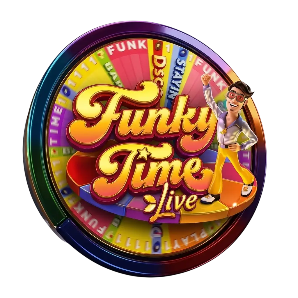 Funky Time live casino game show by Evolution with spinning wheel and bonus rounds for real money play in India